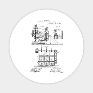 Coal Washing Machine Vintage Patent Hand Drawing Magnet